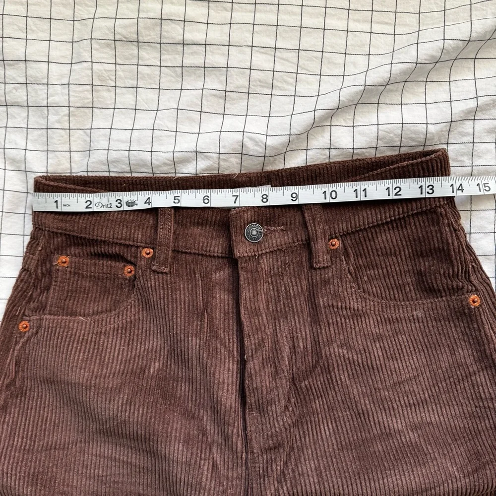 Motel Rocks dark brown parallel corduroy jeans/pants - Picture 5 of 12